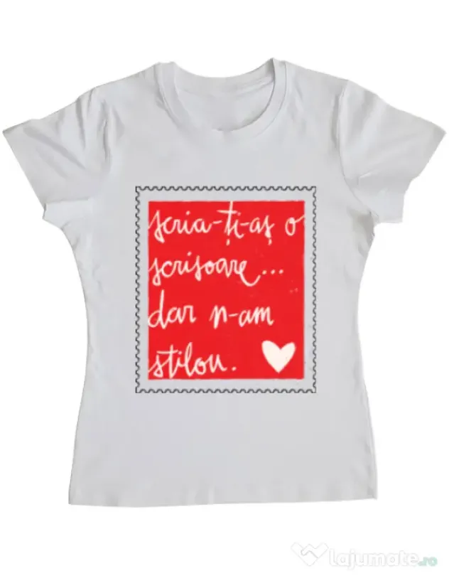 Tricou ADLER dama Nu am stilou Alb
