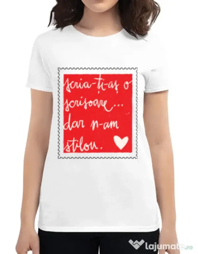 Tricou ADLER dama Nu am stilou Alb
