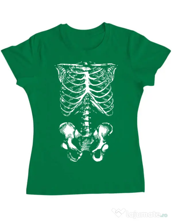 Tricou ADLER dama Ribcage Verde mediu