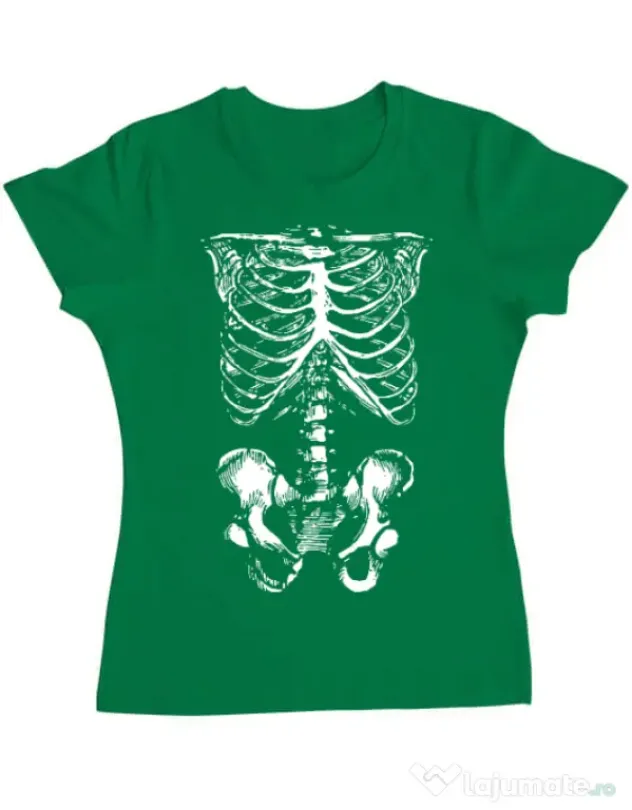 Tricou ADLER dama Ribcage Verde mediu
