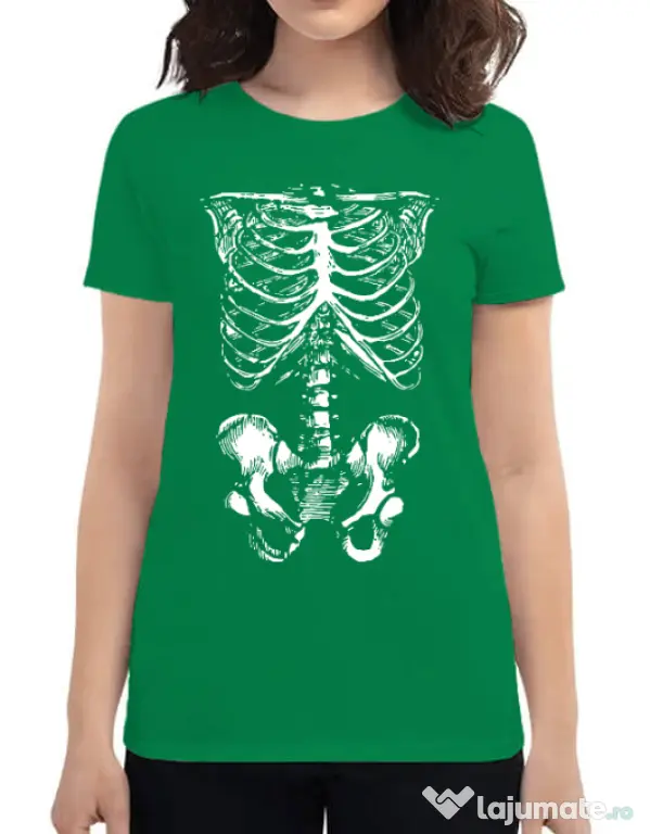 Tricou ADLER dama Ribcage Verde mediu