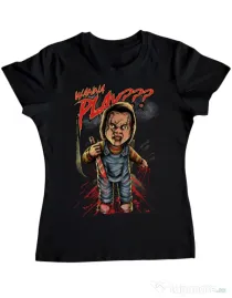 Tricou ADLER dama Wanna play Negru