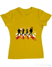 Tricou ADLER dama Abbey road killer Galben
