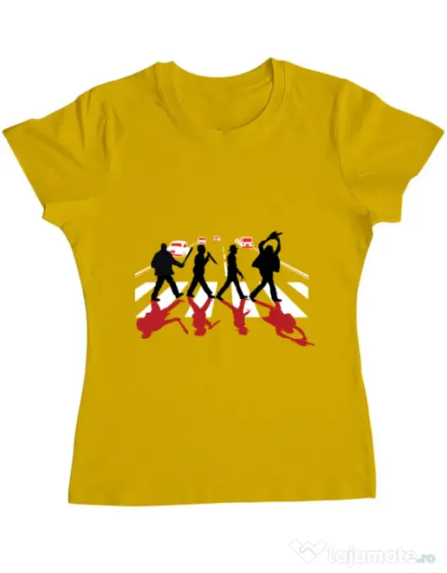 Tricou ADLER dama Abbey road killer Galben