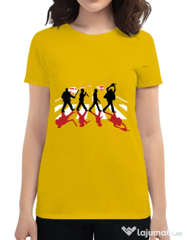 Tricou ADLER dama Abbey road killer Galben