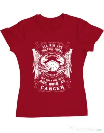 Tricou ADLER dama The best men are born as Cancer Rosu