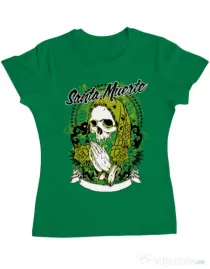 Tricou ADLER dama Holy death Verde mediu