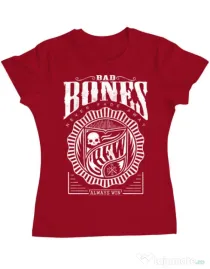Tricou ADLER dama Bad bones crew always win Rosu