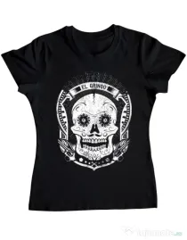 Tricou ADLER dama El gringo Negru