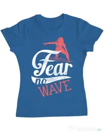 Tricou ADLER dama Fear no wave Albastru azuriu
