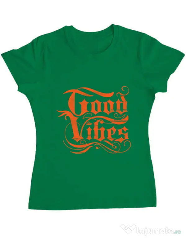 Tricou ADLER dama Good vibes Verde mediu