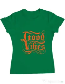 Tricou ADLER dama Good vibes Verde mediu