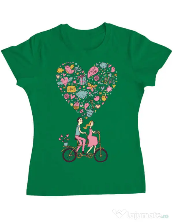 Tricou ADLER dama Love trip Verde mediu