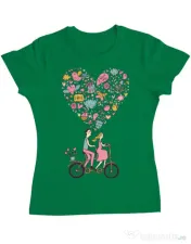 Tricou ADLER dama Love trip Verde mediu 