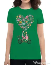 Tricou ADLER dama Love trip Verde mediu 