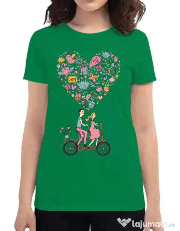 Tricou ADLER dama Love trip Verde mediu
