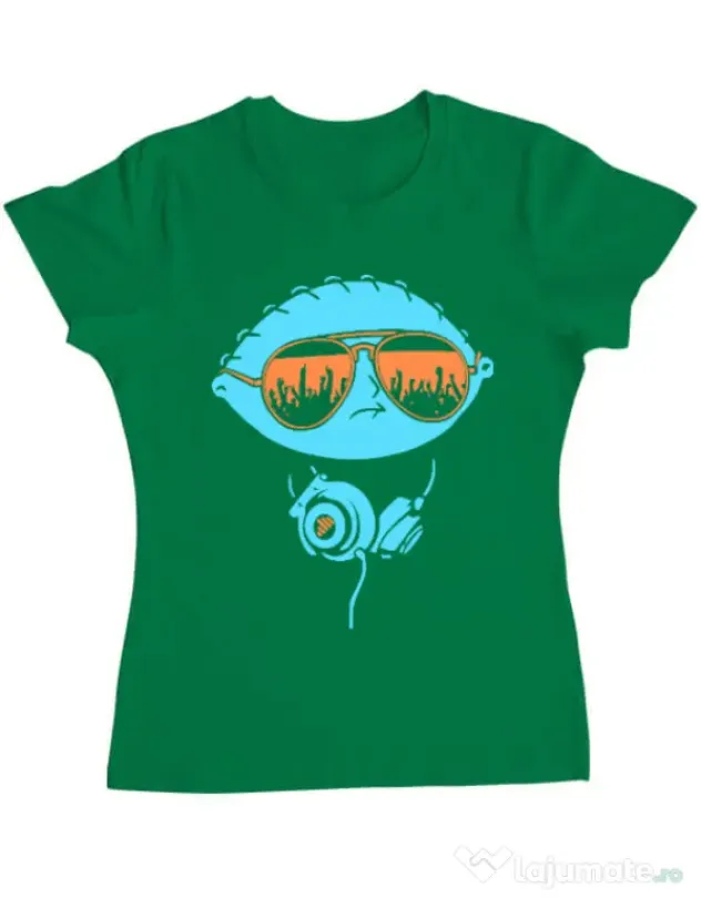 Tricou ADLER dama Dj Stewie Verde mediu
