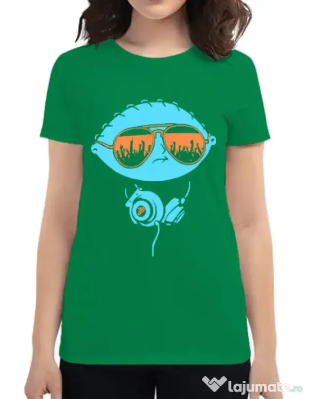 Tricou ADLER dama Dj Stewie Verde mediu