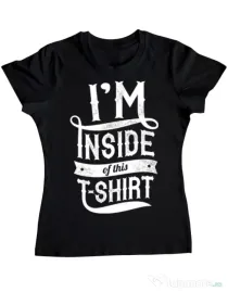 Tricou ADLER dama Inside my tshirt Negru