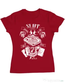 Tricou ADLER dama Las vegas Rosu