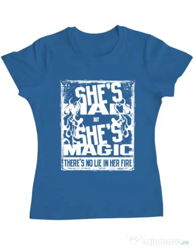 Tricou ADLER dama Mad but magic Albastru azuriu