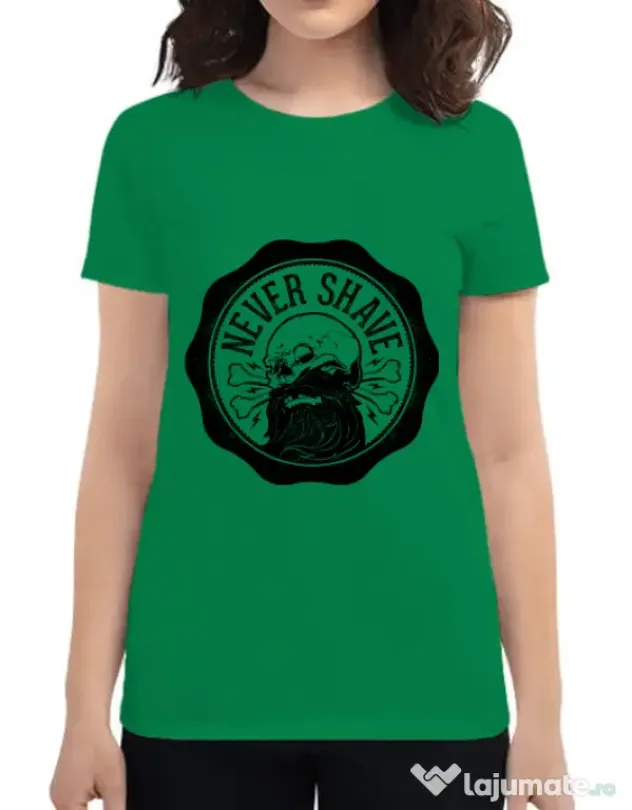 Tricou ADLER dama Never shave Verde mediu