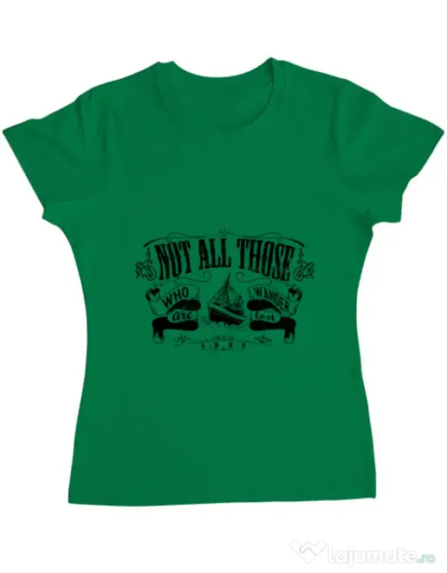 Tricou ADLER dama Not lost Verde mediu