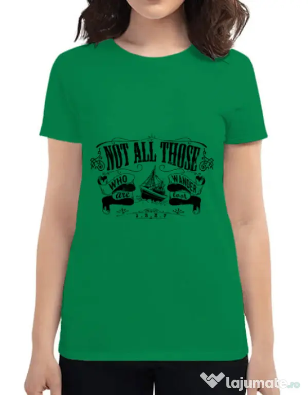 Tricou ADLER dama Not lost Verde mediu