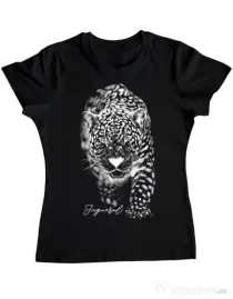 Tricou ADLER dama Jaguarul Alb Negru