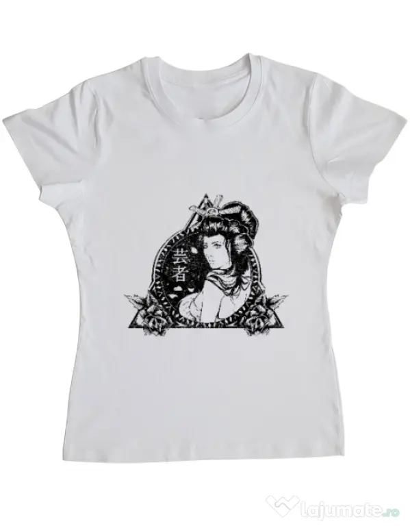 Tricou ADLER dama Oriental vibes Alb