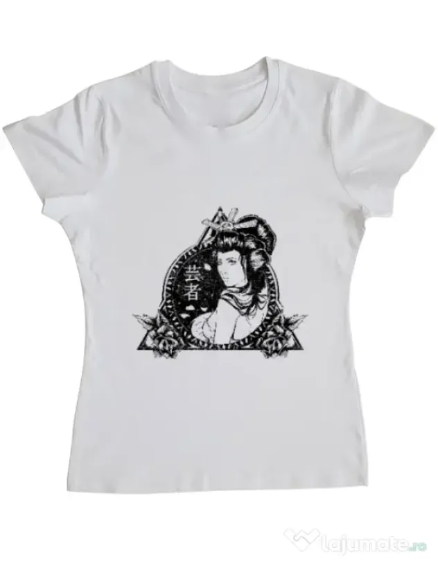 Tricou ADLER dama Oriental vibes Alb