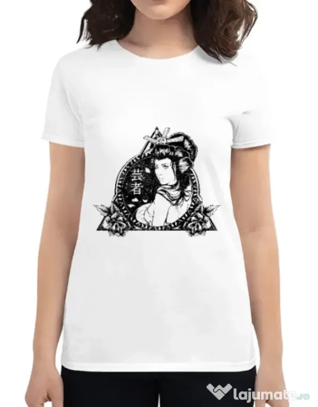 Tricou ADLER dama Oriental vibes Alb