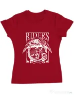 Tricou ADLER dama Riders on the storm Rosu