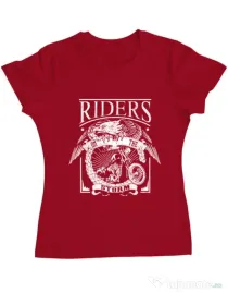 Tricou ADLER dama Riders on the storm Rosu