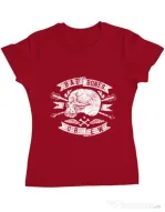Tricou ADLER dama Skull symbol Rosu