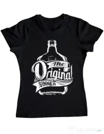 Tricou ADLER dama The original sinner Negru
