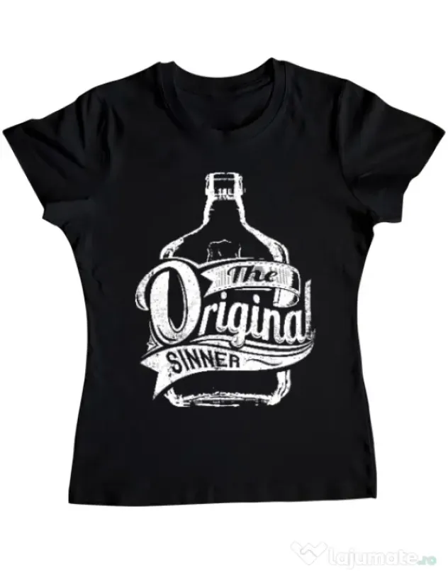 Tricou ADLER dama The original sinner Negru