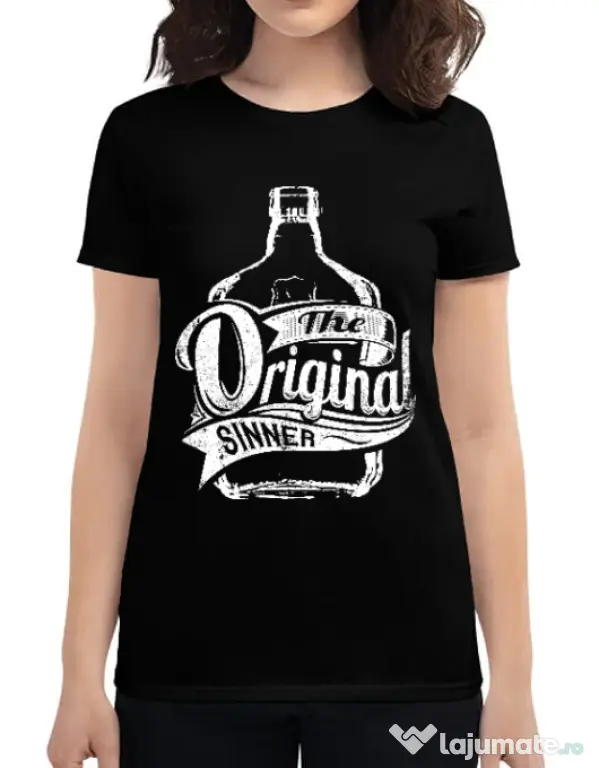 Tricou ADLER dama The original sinner Negru