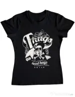 Tricou ADLER dama Thugs need hugs Negru