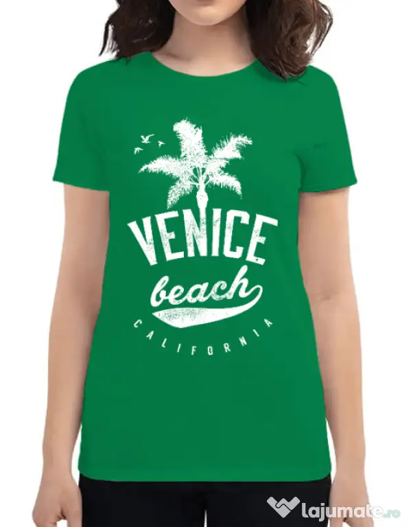 Tricou ADLER dama Venice beach California Verde mediu