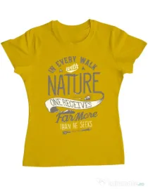 Tricou ADLER dama Walk of nature Galben