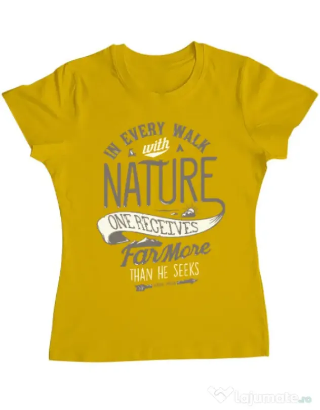 Tricou ADLER dama Walk of nature Galben