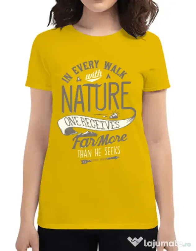 Tricou ADLER dama Walk of nature Galben