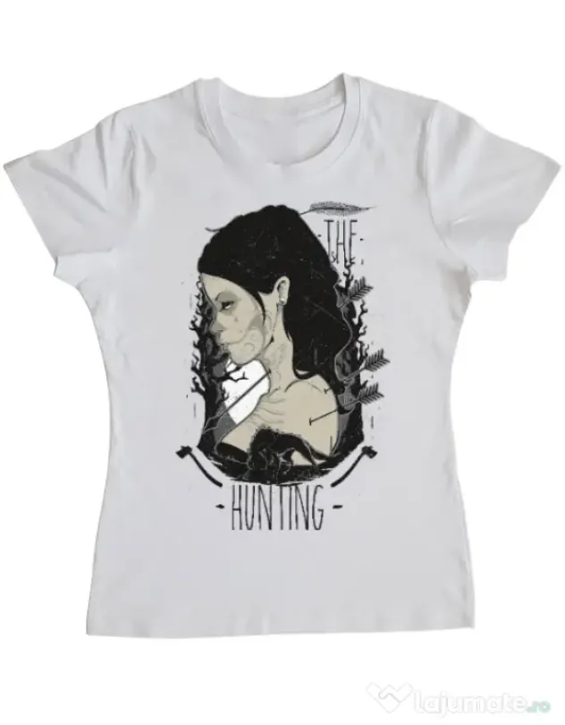 Tricou ADLER dama The hunting Alb