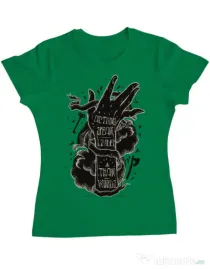 Tricou ADLER dama Actions speak louder Verde mediu