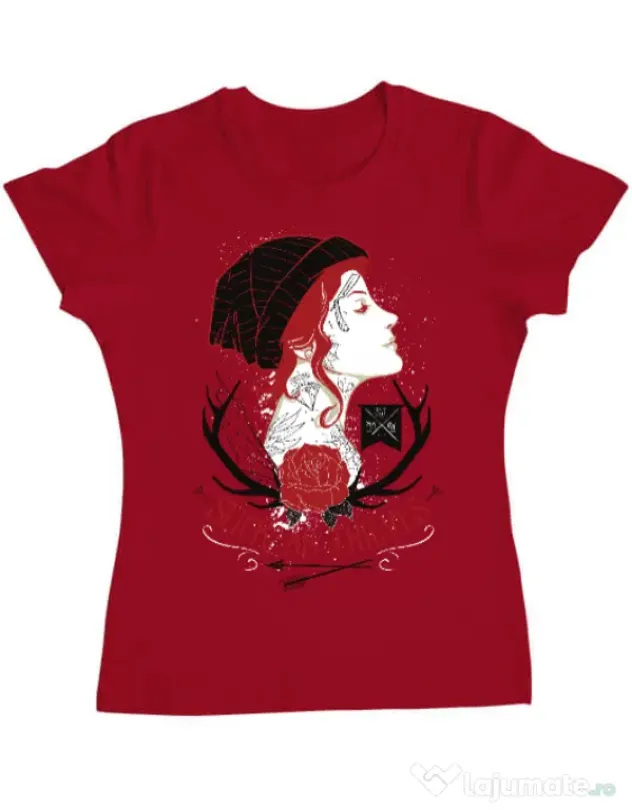 Tricou ADLER dama Slick as thieves Rosu