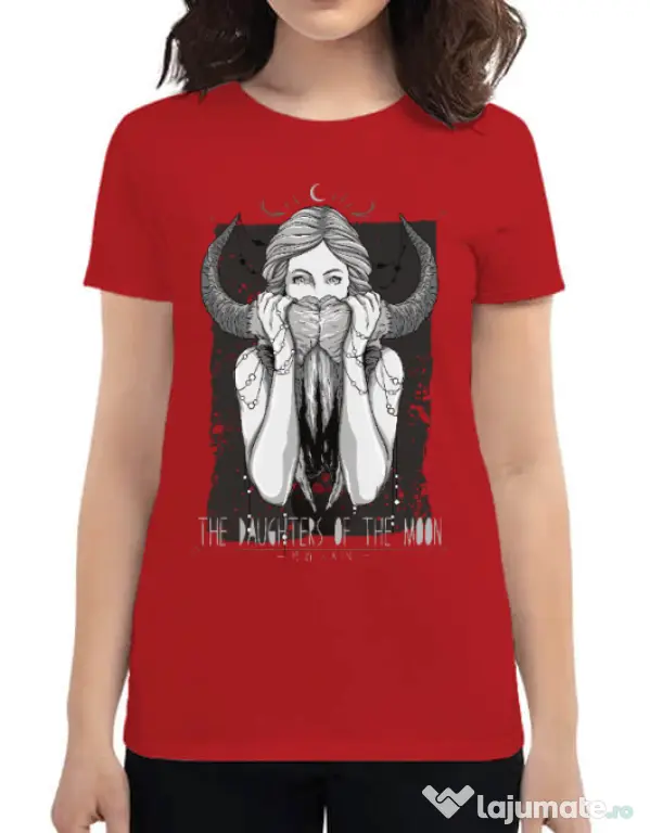 Tricou ADLER dama The Daughters Of The Moon Rosu