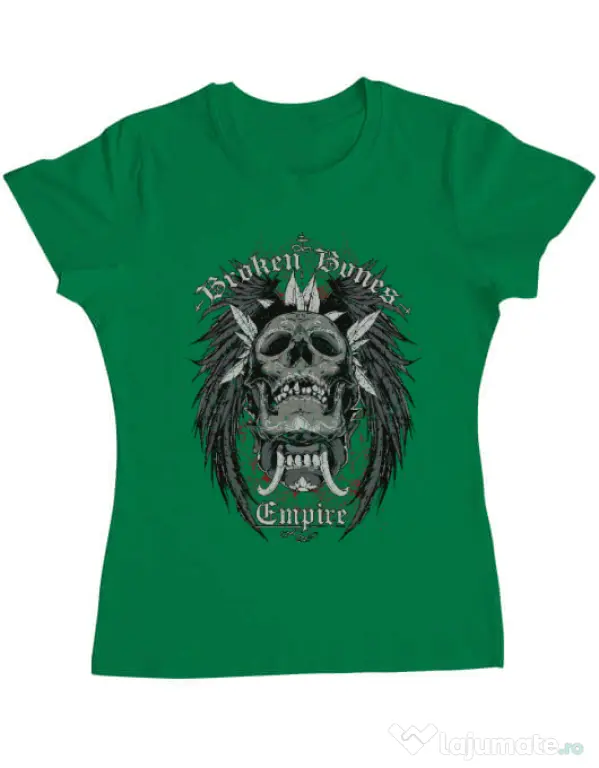 Tricou ADLER dama Broken Bones Empire Verde mediu
