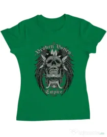 Tricou ADLER dama Broken Bones Empire Verde mediu