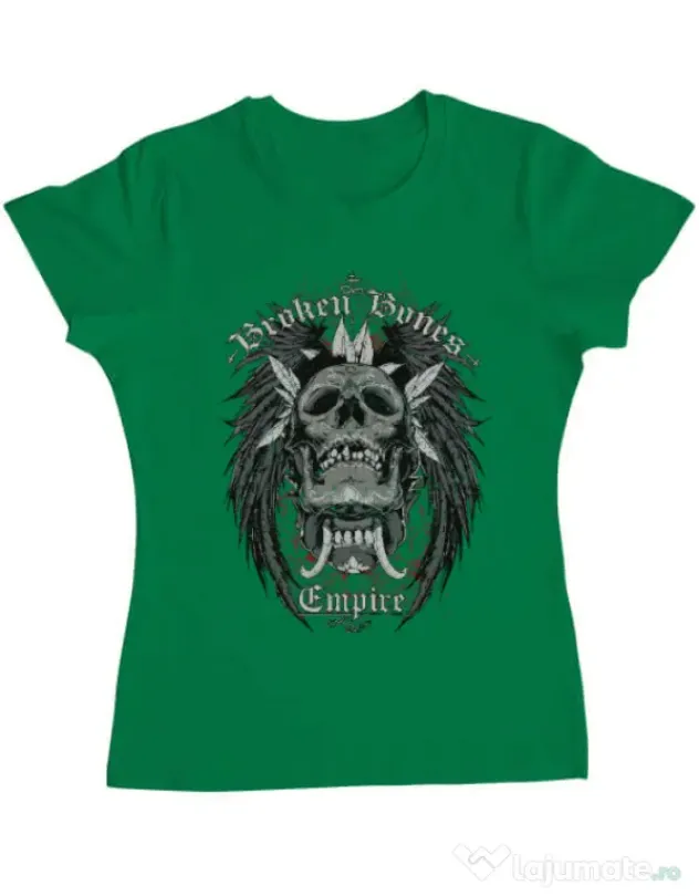 Tricou ADLER dama Broken Bones Empire Verde mediu
